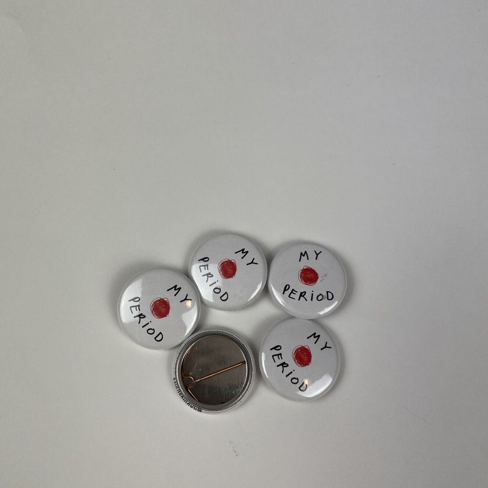 Lot of 5 I ❤️ My Period Enamel Pins - Cute Feminine Accessories